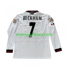 Koszulka Manchester United Beckham 7 Retro Wyjazdowe Koszulki Piłkarskie 1998-1999 Długi Rękaw